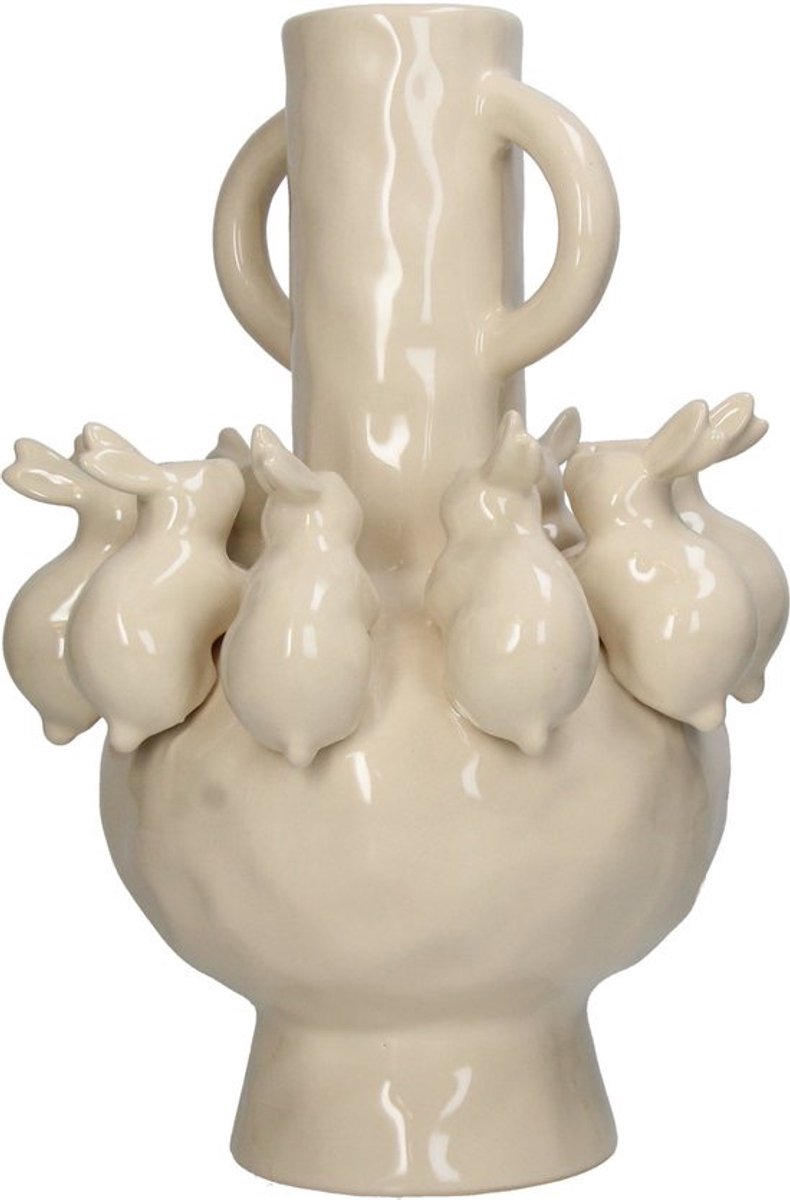 Vase collection Hd lapins faïence 22,5x22,5x35,3cm