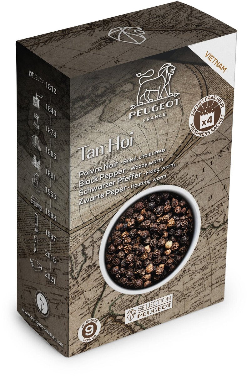 Sachets de poivre noir Peugeot tan hoi - 4x20 g