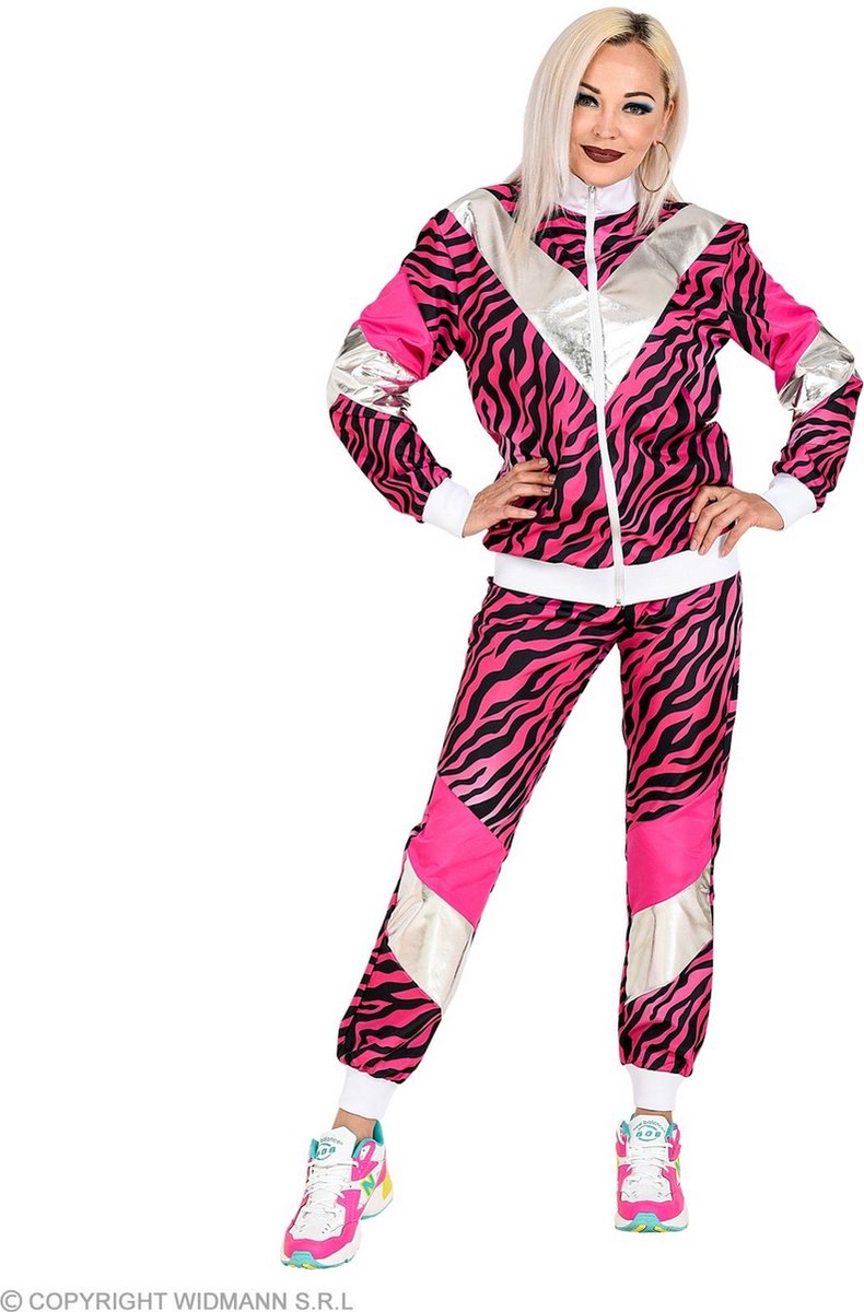Survêtement Finidi tigre rose fluo années 80