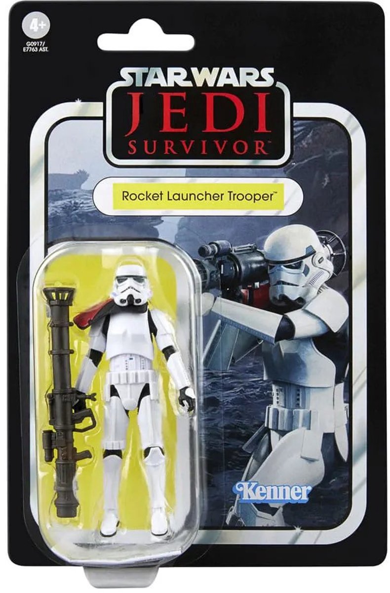 Hasbro star wars jedi survivant collection vintage - lance-roquettes trooper - figurine 10 cm