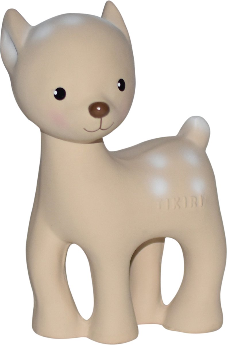 Tikiri mon premier animal de la forêt - cerf - caoutchouc naturel - avec clochette - 0 ans