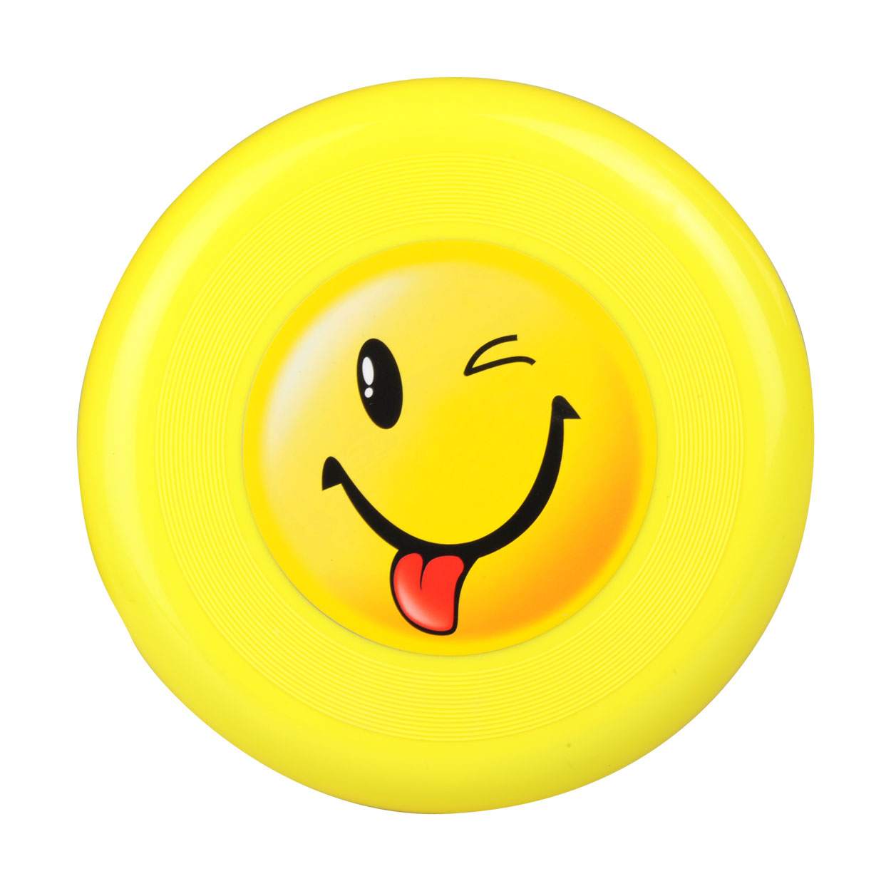 Frisbee avec visage souriant
