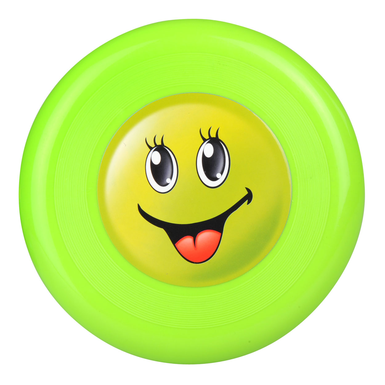 Frisbee avec visage souriant