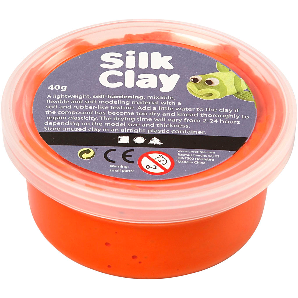 Argile Silk ®, orange, 40 gr 1 boîte