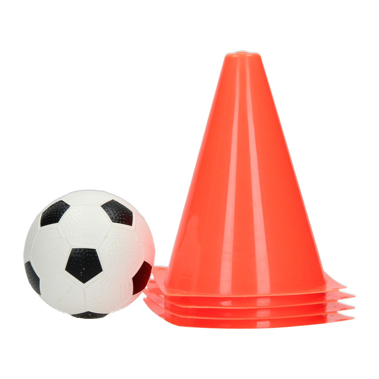 Ensemble d'entraînement au football avec des pylônes
