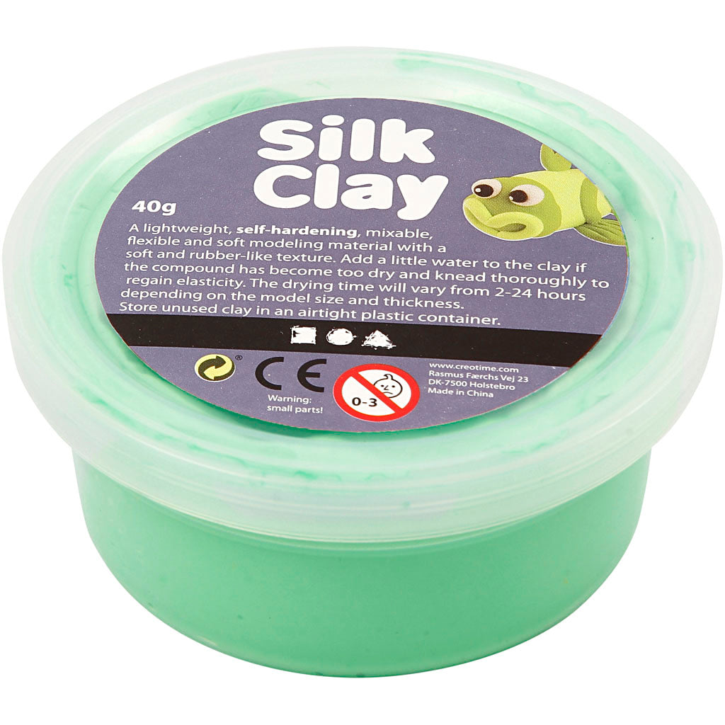 Argile de soie - vert clair, 40gr.