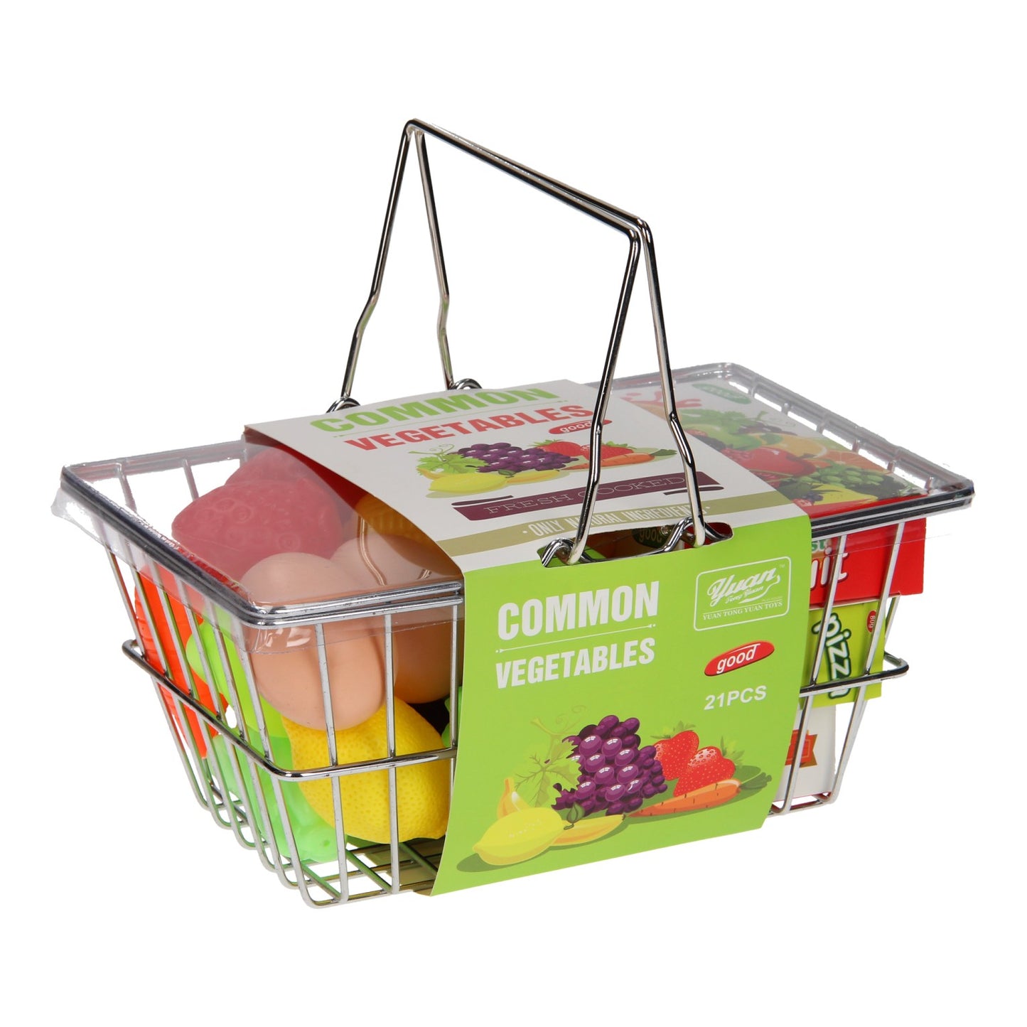 Panier de magasinage en métal rempli