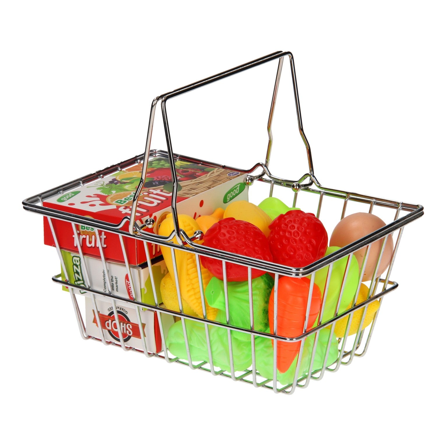 Panier de magasinage en métal rempli