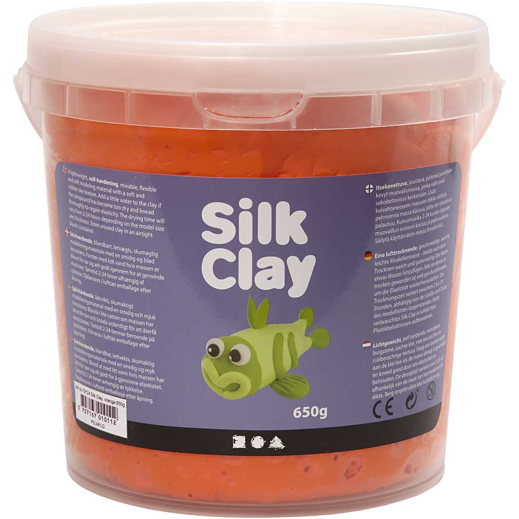 Argile Silk ®, orange, 650 gr 1 seau