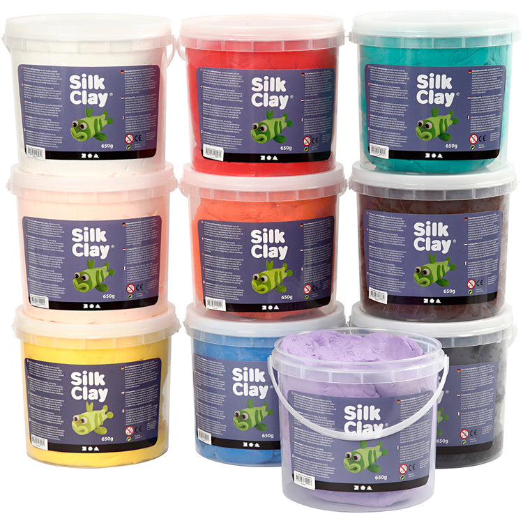 Silk Clay ®, différentes couleurs, 10x650 gr 1 boîte