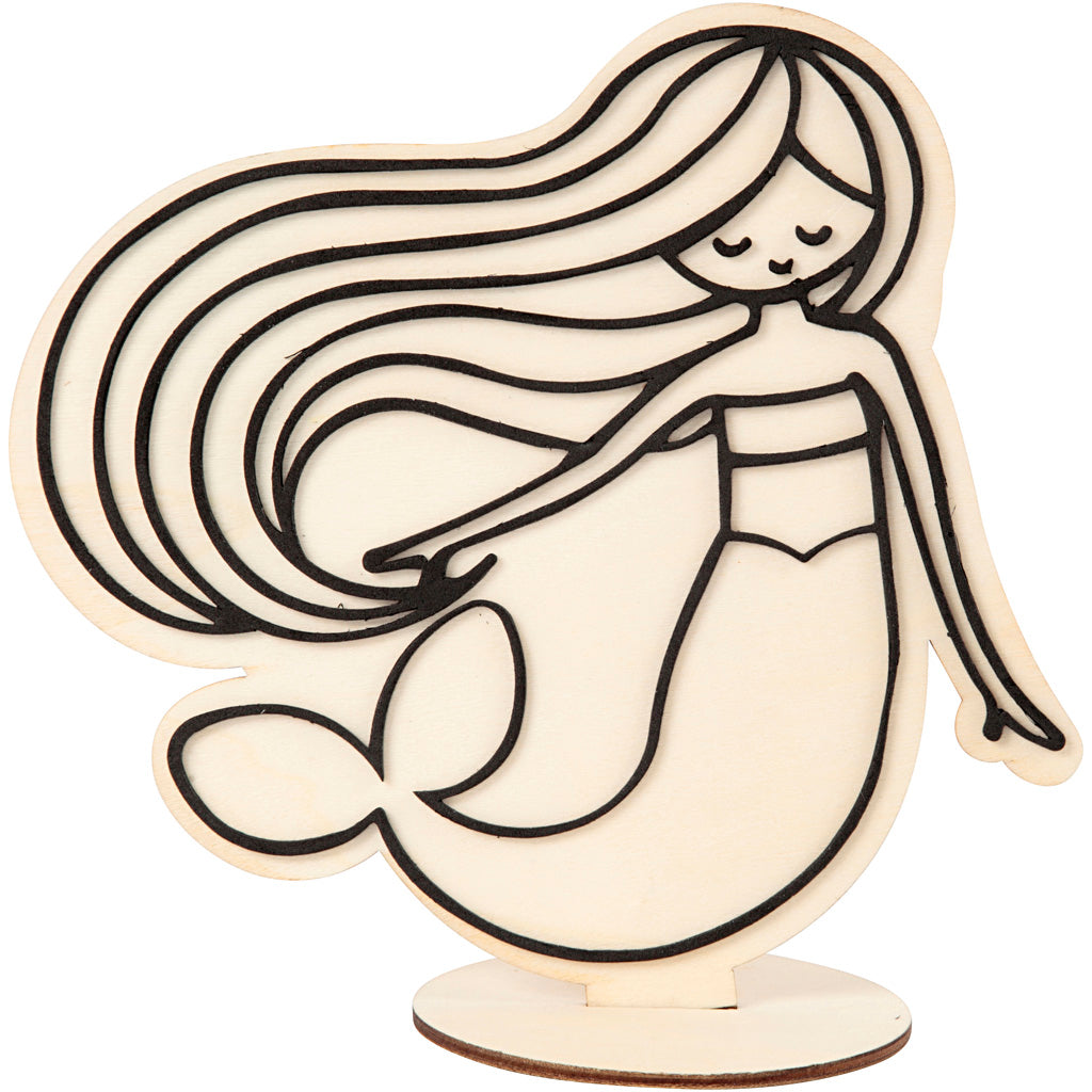 Figurine Creativ Company pour la décoration, sirène, h : 18 cm, 1 pièce