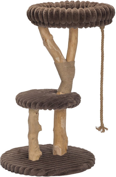 Conçu par lotte reya - griffoir - bois - marron - 60x60x103 cm