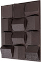 Déco murale axe Woood - aspect béton - marron - 81x61x9