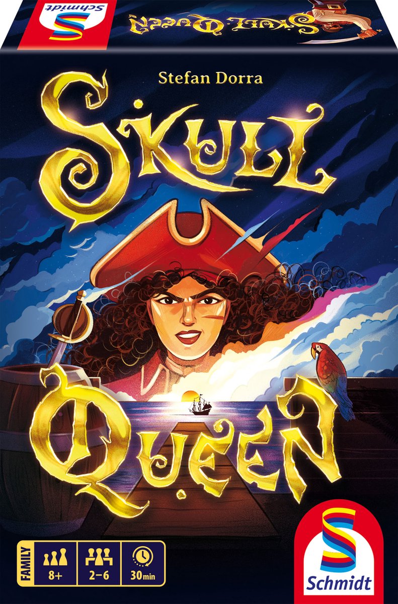 Schmidt ® - Skull Queen - jeu de cartes - jeu de combat tactique sur le thème des pirates - à partir de 8 ans - 2-6 joueurs