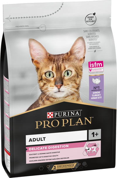 Pro plan adulte digestion délicate - nourriture sèche pour chat - dinde - 3 kg