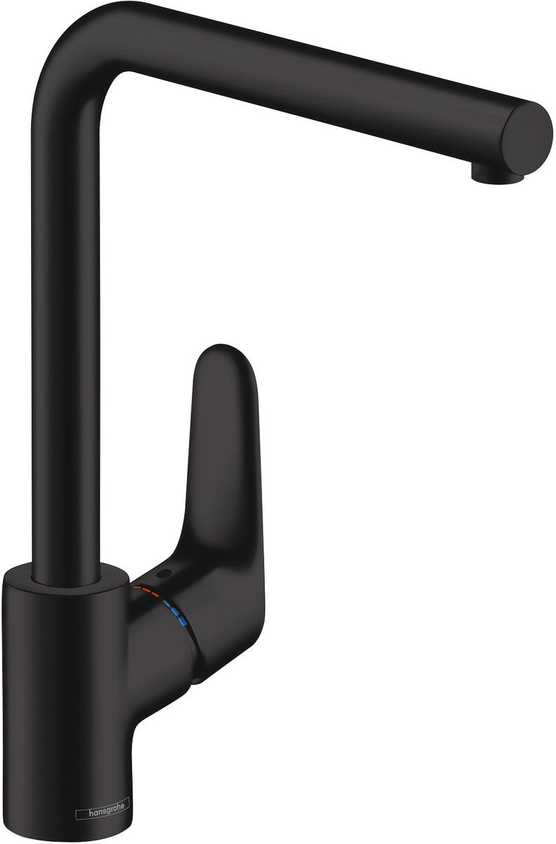 Hansgrohe focus m41 - mitigeur de cuisine - commande à levier unique - 280 mm - noir mat