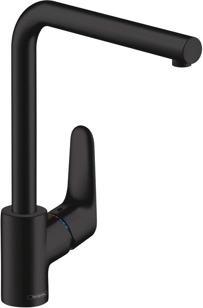 Hansgrohe focus m41 - mitigeur de cuisine - commande à levier unique - 280 mm - noir mat