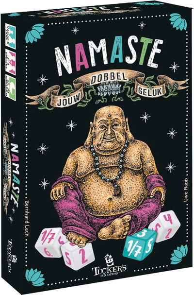 Le jeu de dés amusant de l'usine de Tucker namaste, jeu de voyage stratégique.