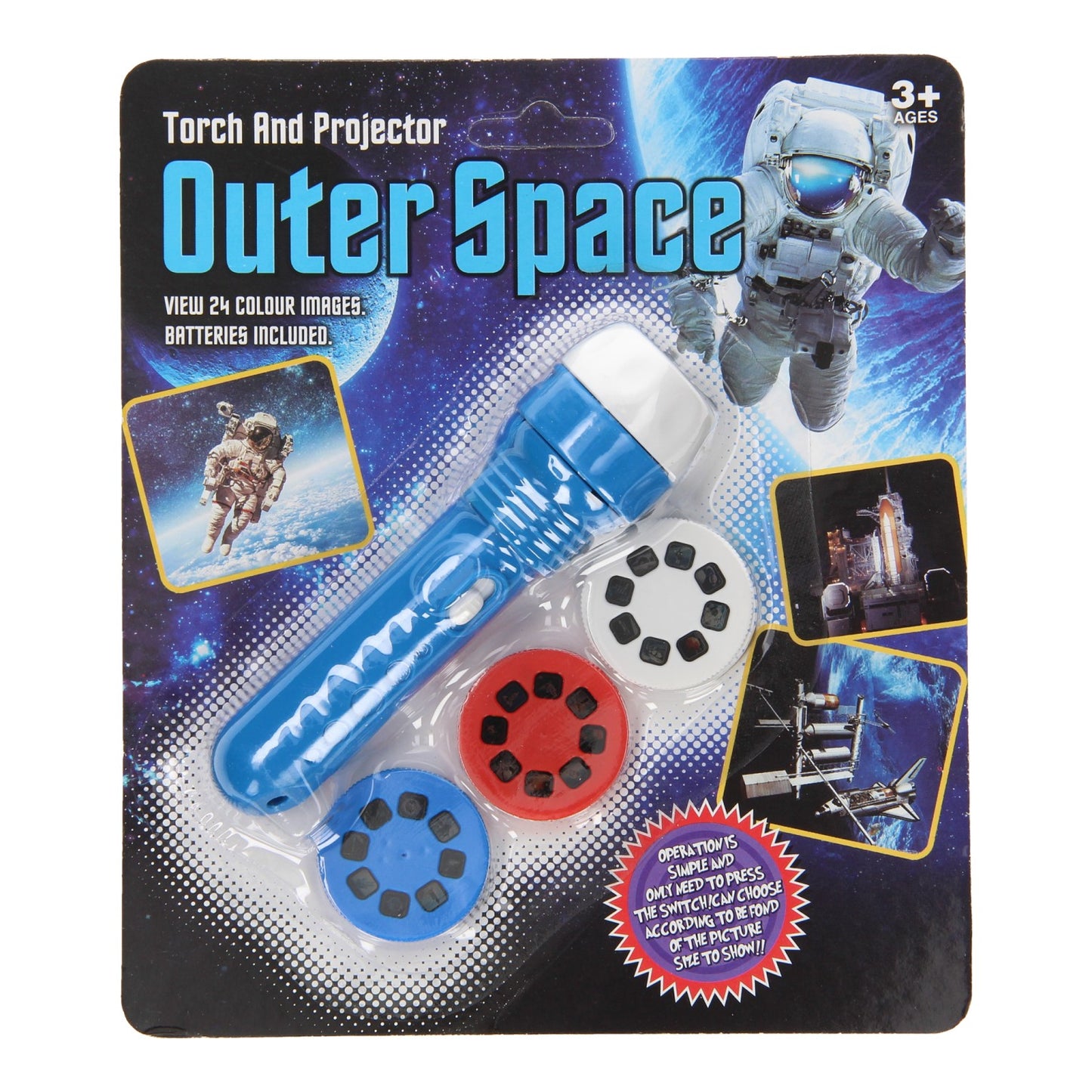 Projection flashlight - space