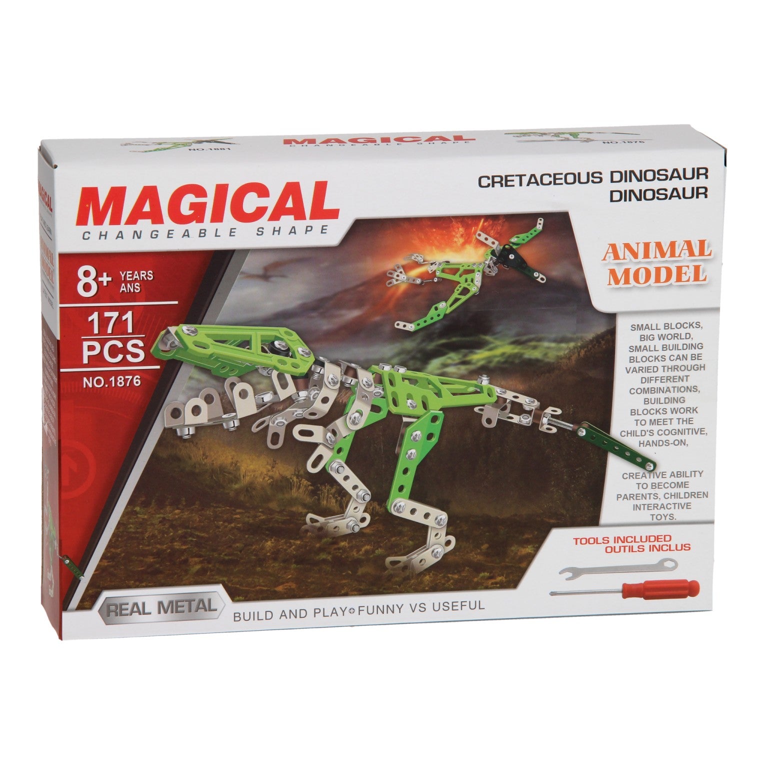 Construction Set Metal Dino, 171dlg.