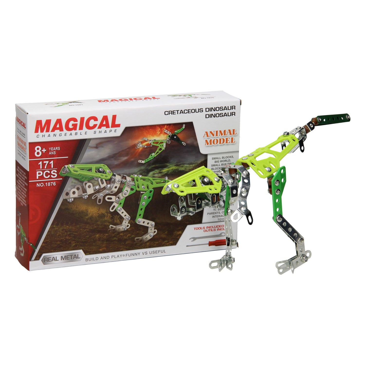 Construction Set Metal Dino, 171dlg.