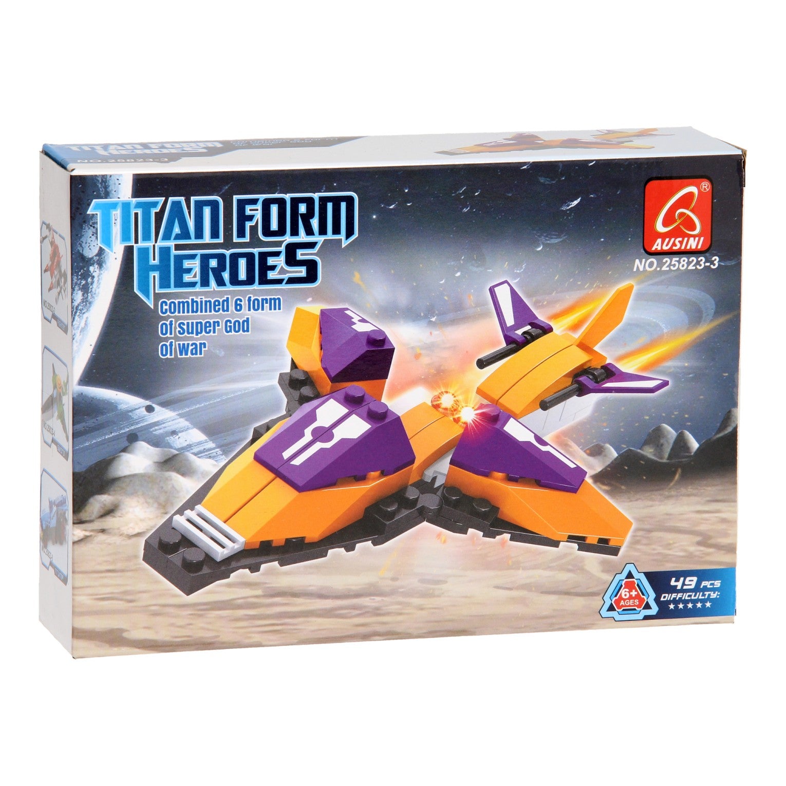 Ensemble de construction Lobbes Titan Heroes - Space Orange - 49 pièces.
