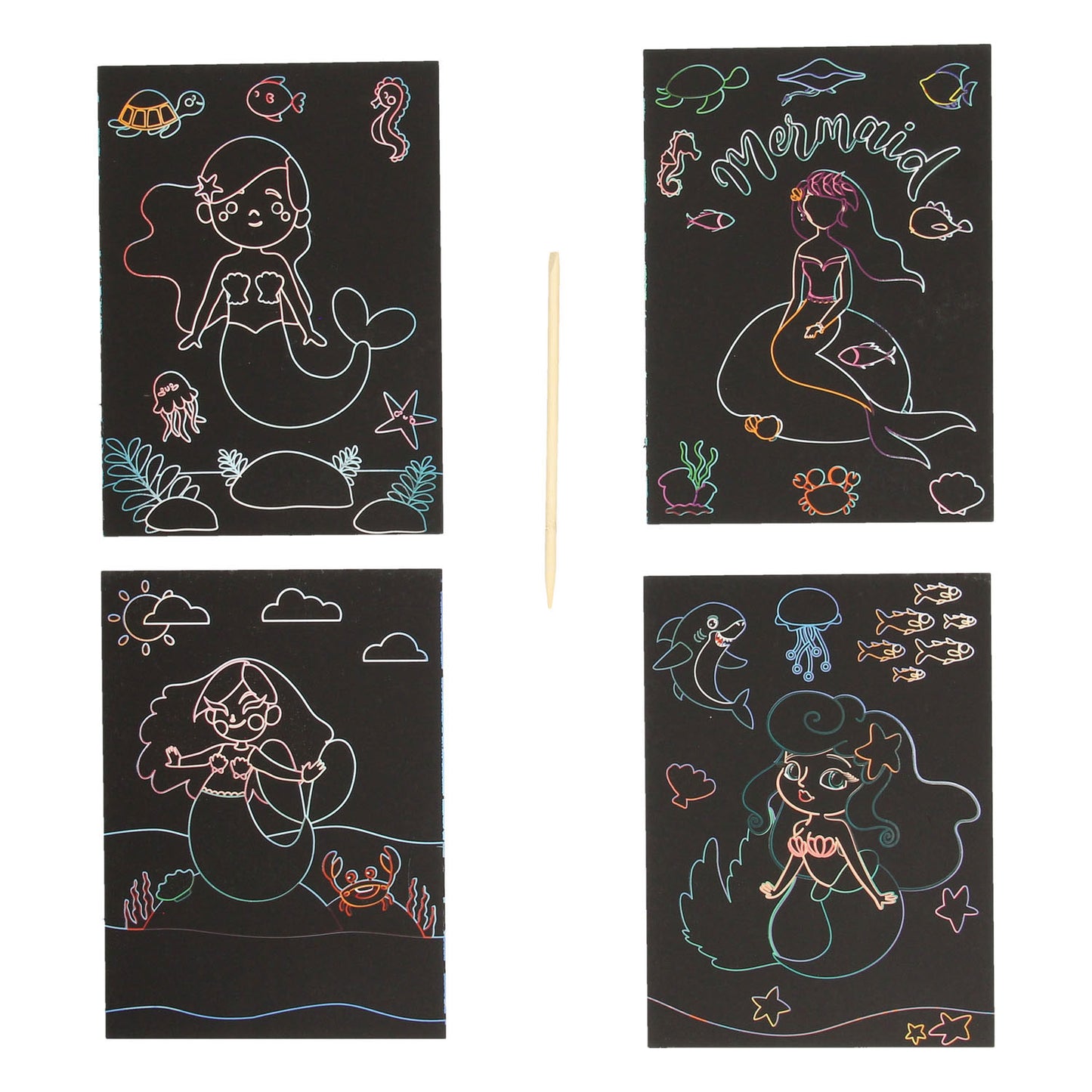Cartes à gratter monde sous-marin