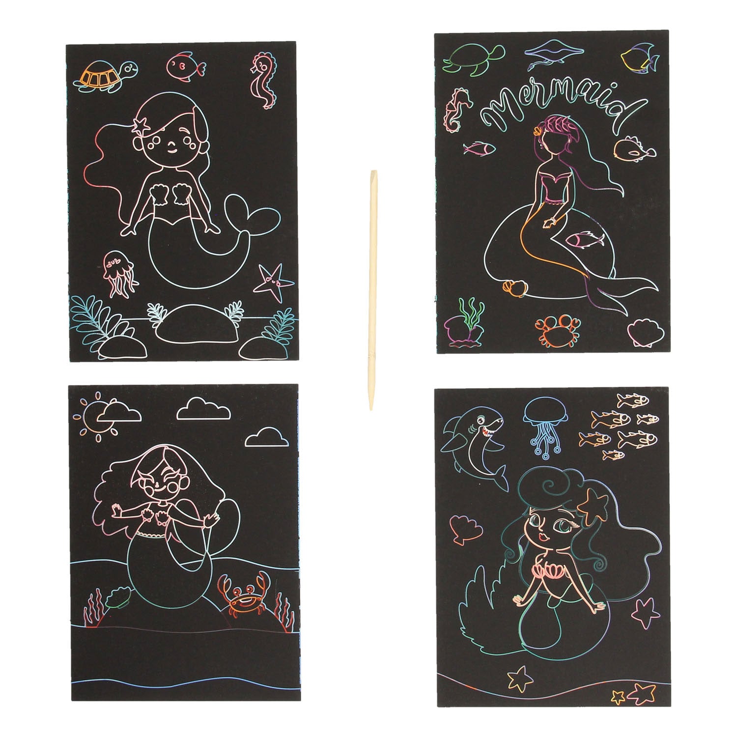 Cartes à gratter monde sous-marin