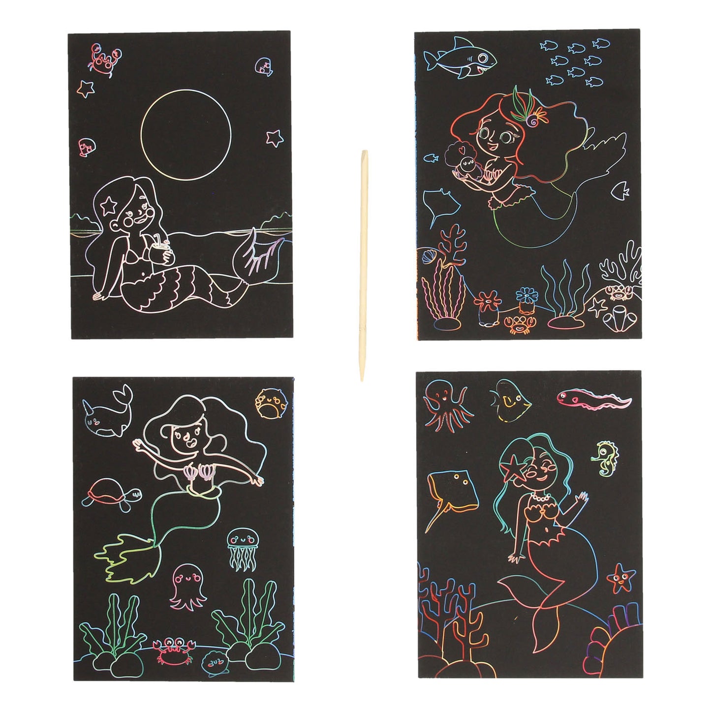 Cartes à gratter monde sous-marin
