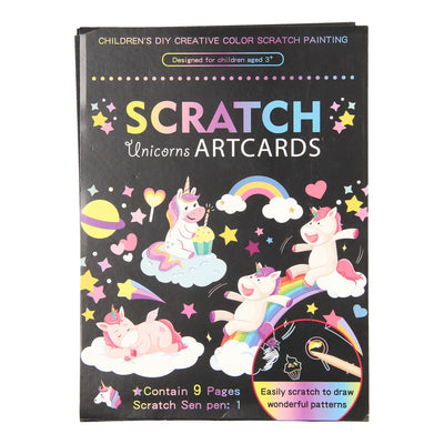 Cartes à gratter licorne