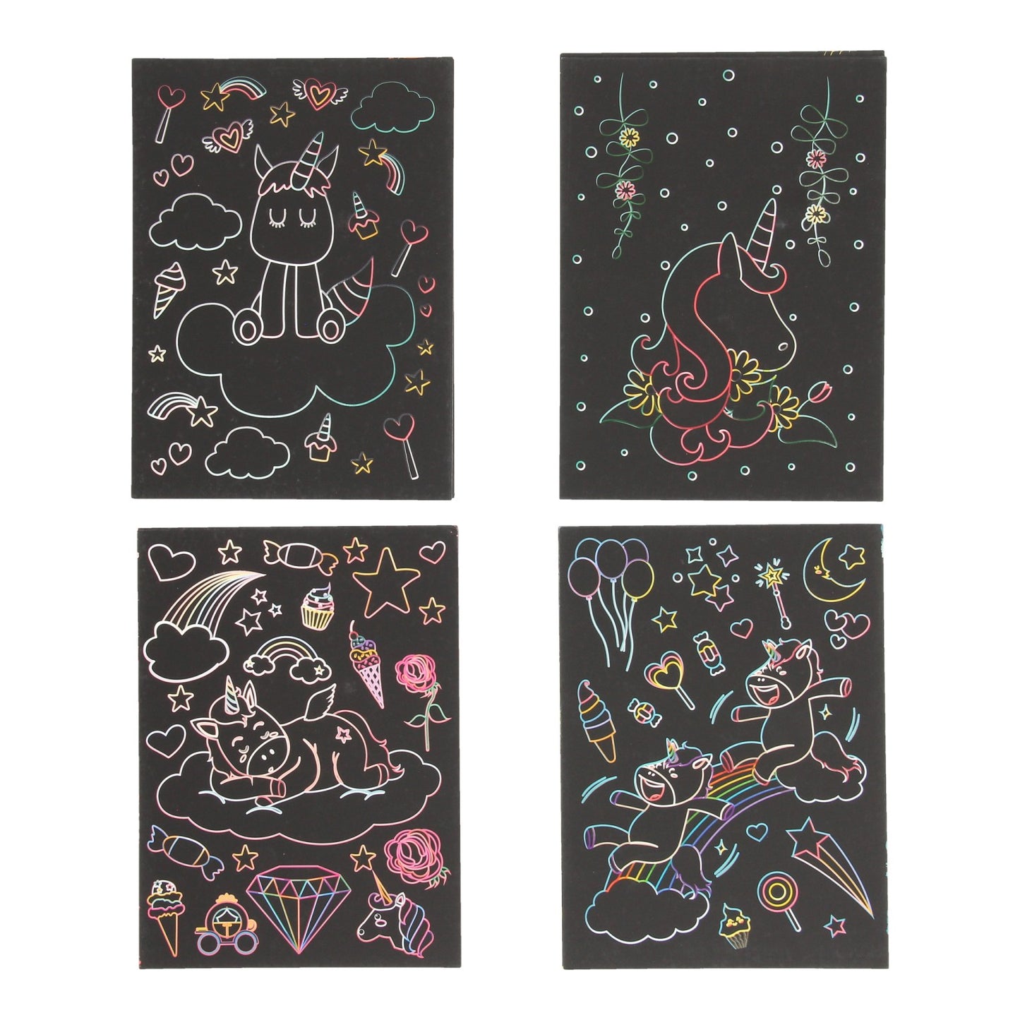 Cartes à gratter licorne