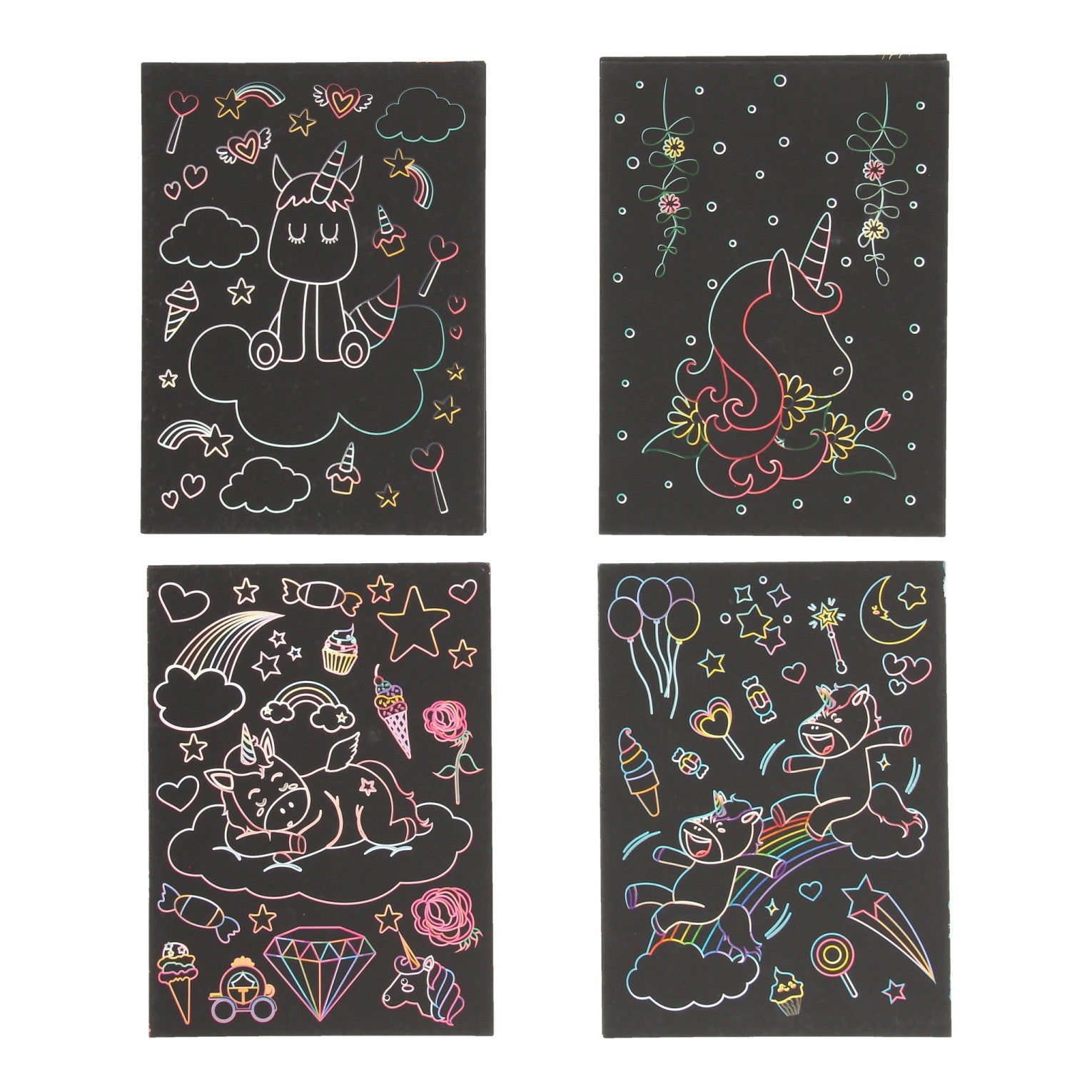Cartes à gratter licorne