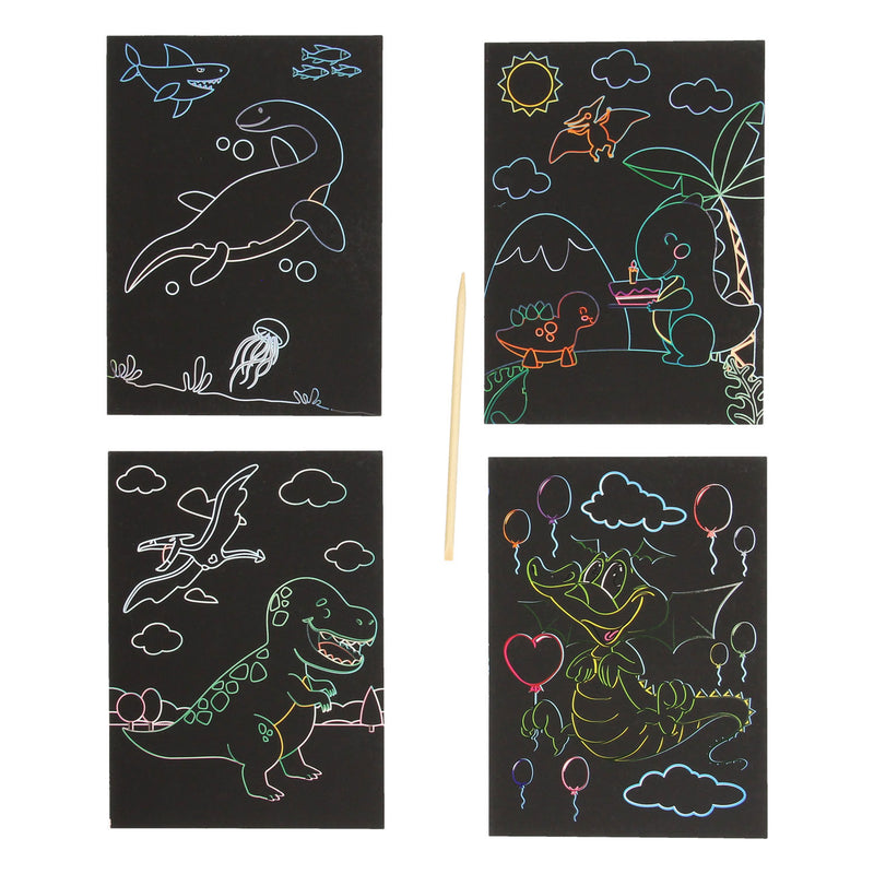 Cartes à gratter dinos