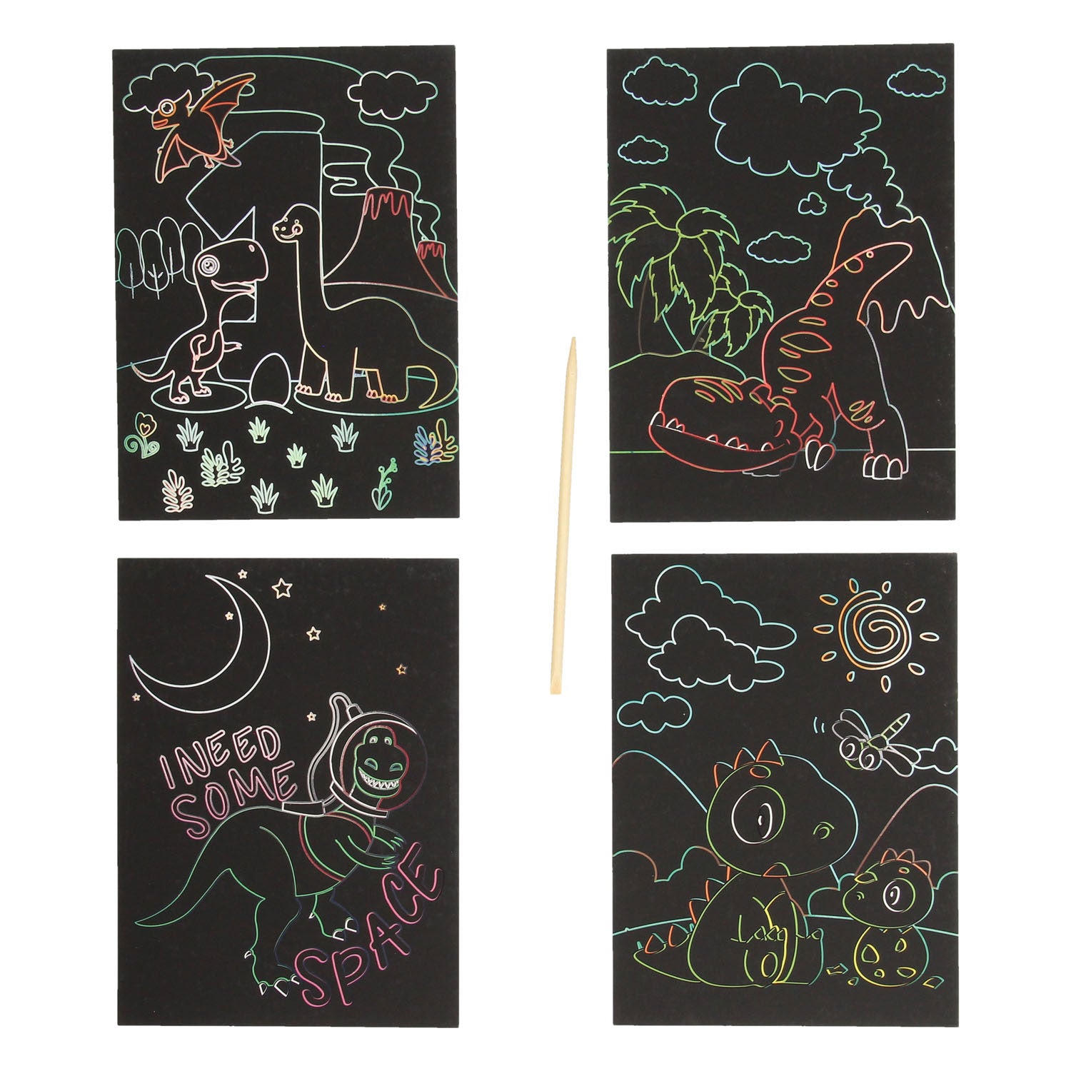 Cartes à gratter dinos