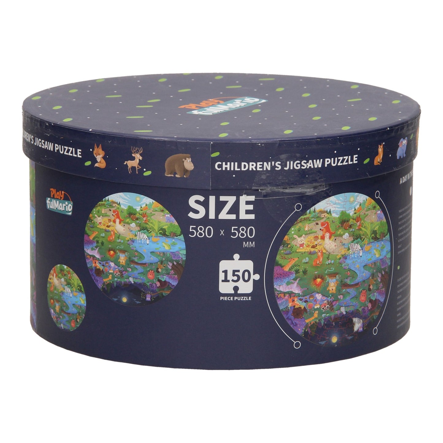 Puzzle rond dans la boîte de rangement Night Night, 150e.