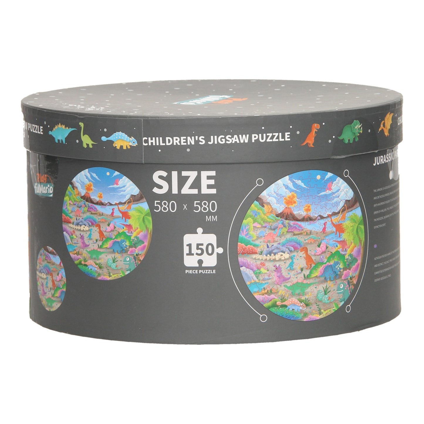 - Puzzle rond dans la boîte de rangement - 150 pièces de Dino