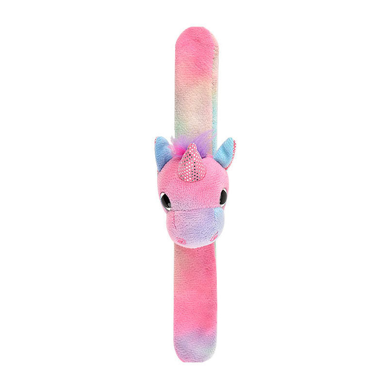 Bracelet à rabat en peluche licorne
