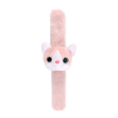 Bracelet pliant peluche minou rose