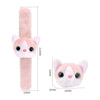 Bracelet pliant peluche minou rose
