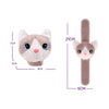 Bracelet pliant peluche minou gris