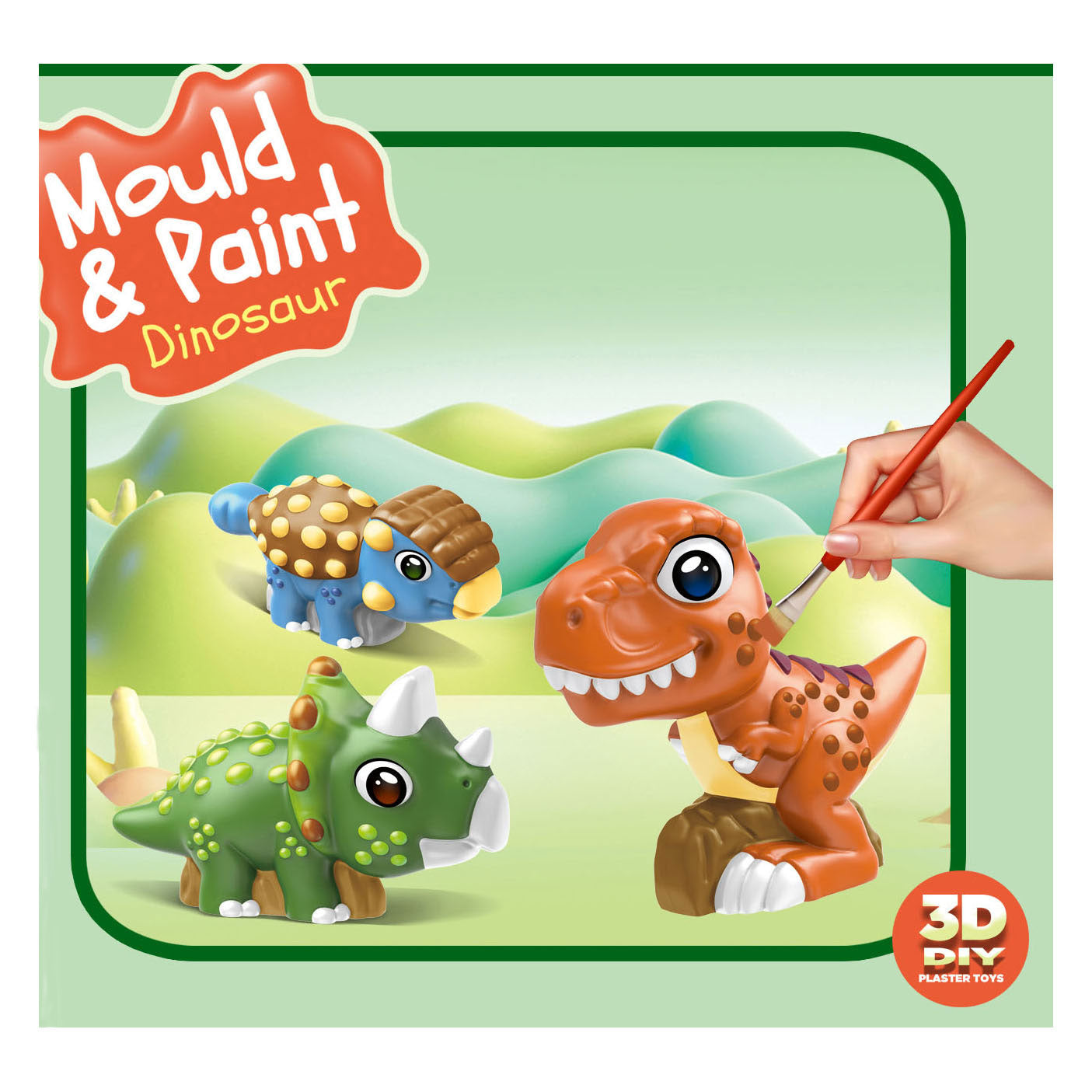 Casting peinture dinosaure 3d
