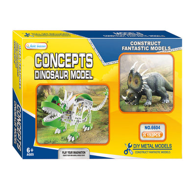 Jeu de construction en métal dinosaure tricératops
