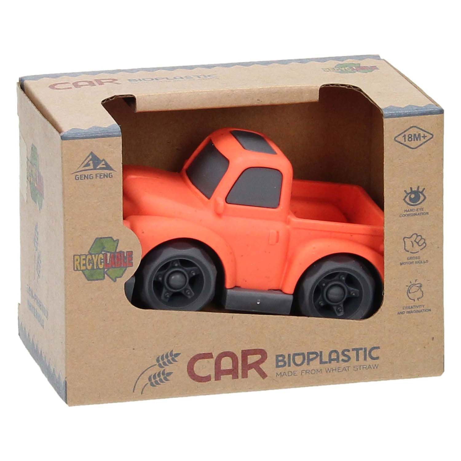 Voiture en bioplastique avec coffre