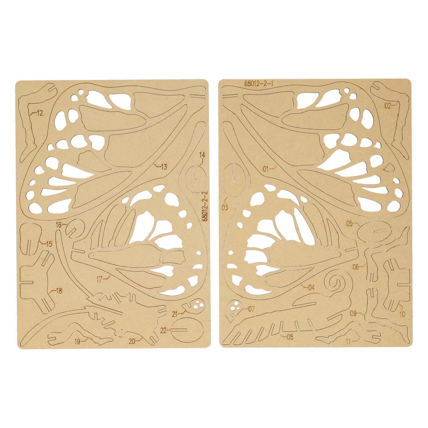 Kit de construction en bois papillon 3D