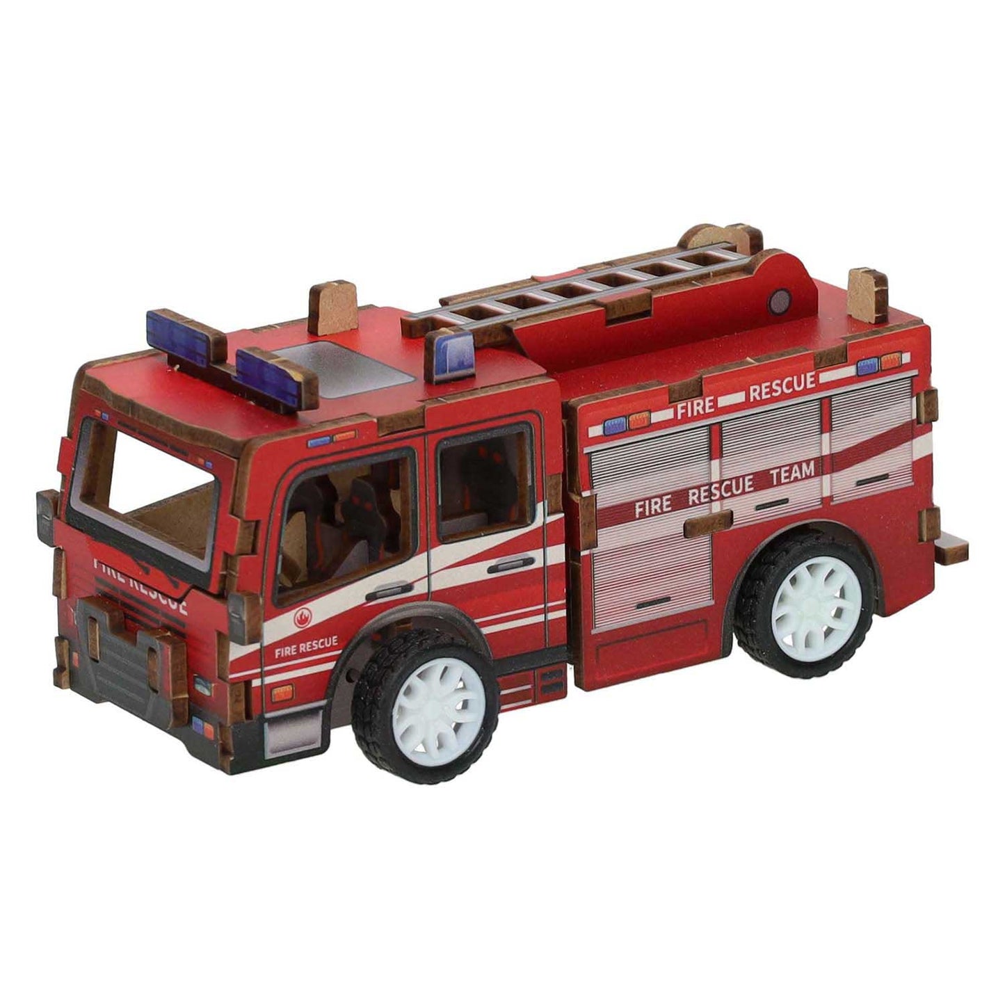 Kit de construction en bois camion de pompier 3D
