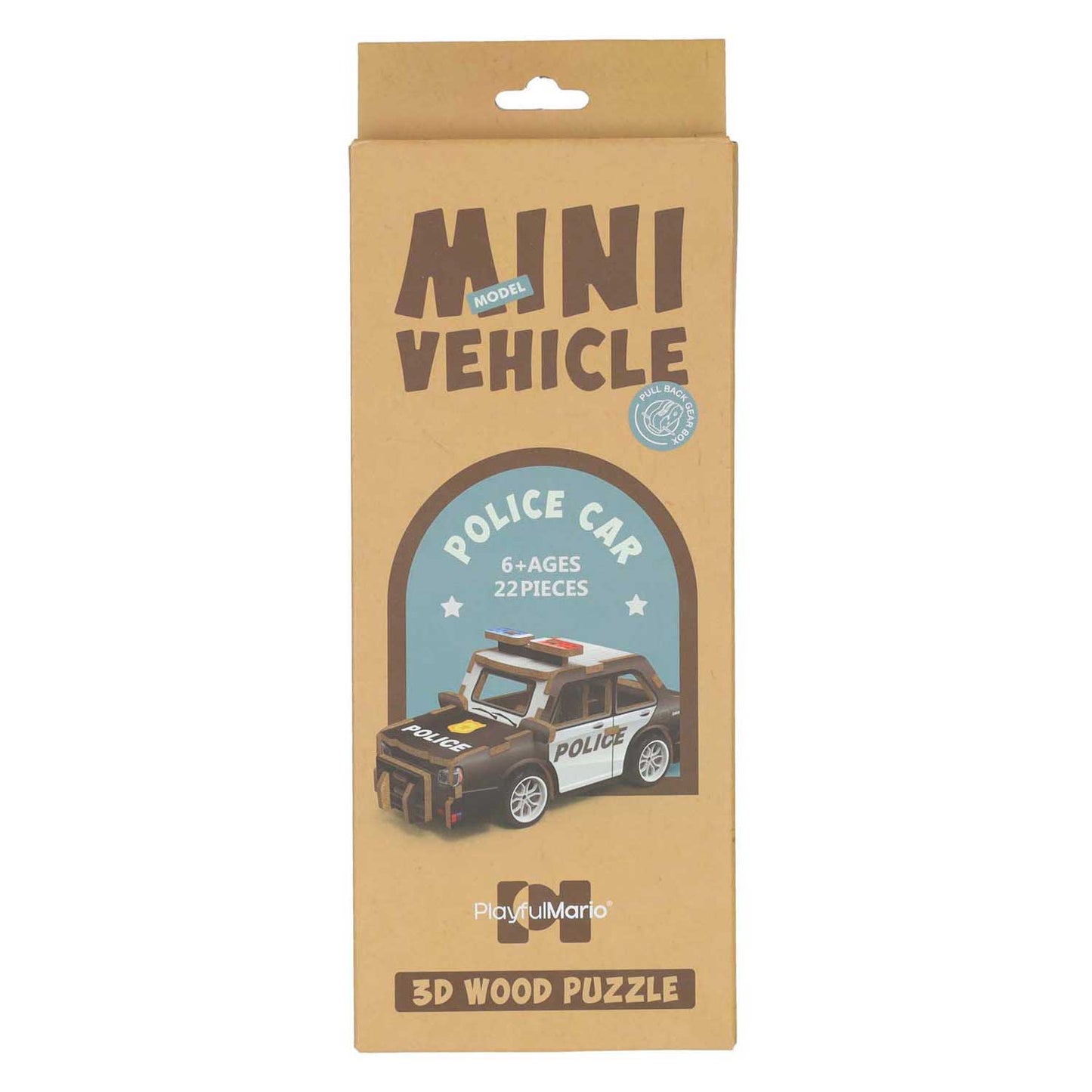 Kit de construction en bois Voiture de police 3D