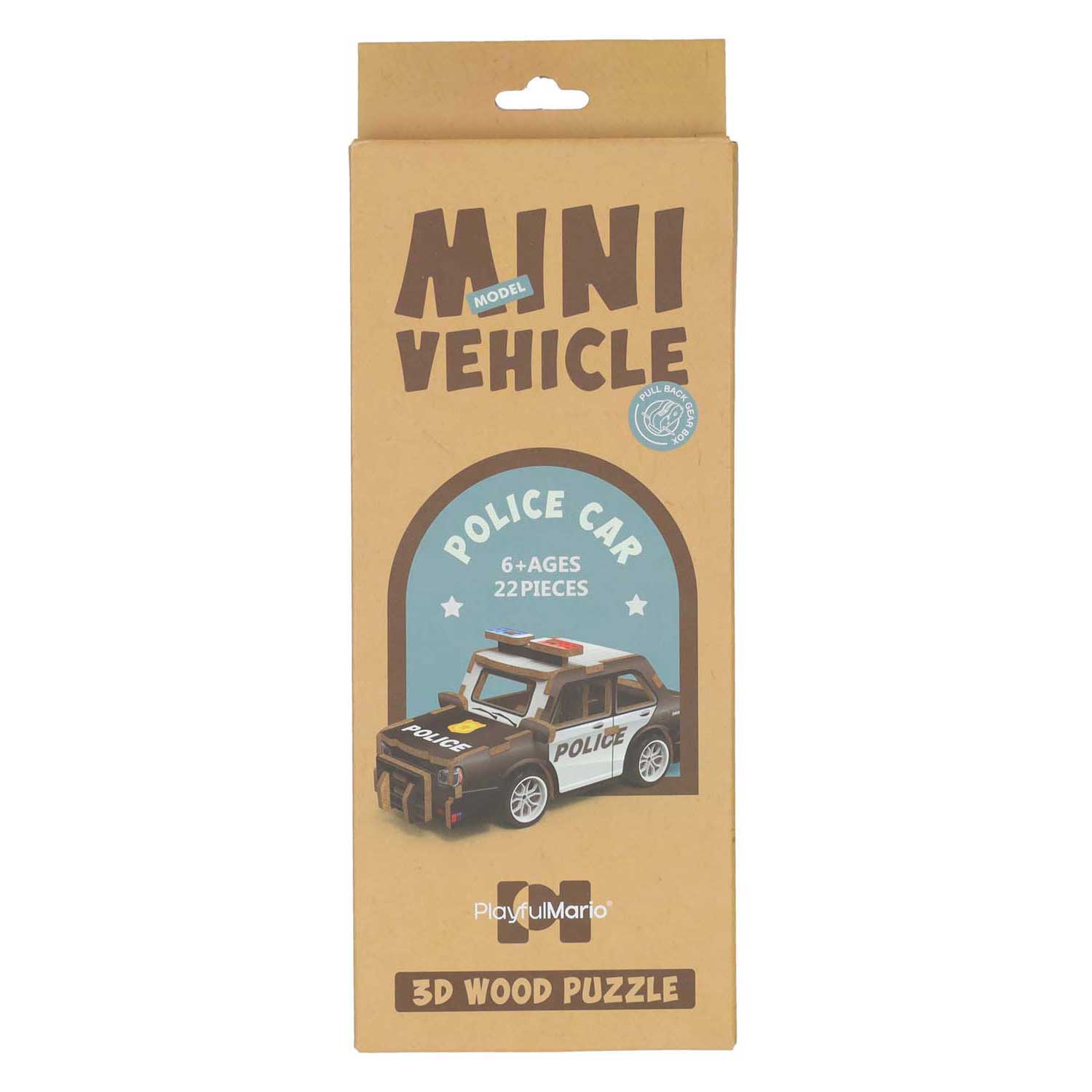 Kit de construction en bois Voiture de police 3D