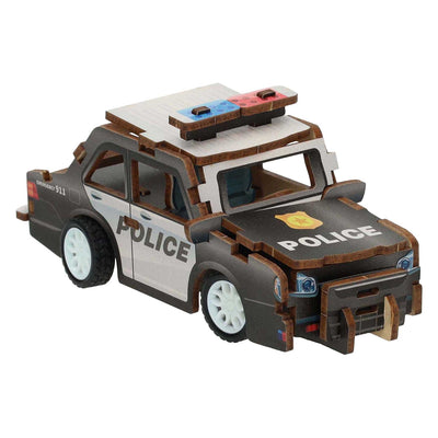 Kit de construction en bois Voiture de police 3D