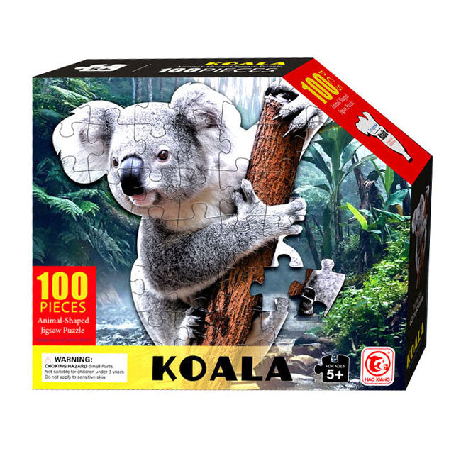 Puzzle en forme de koala, 100 pièces.