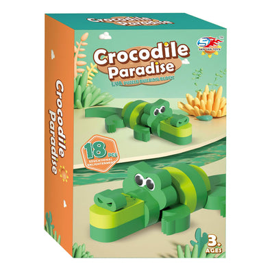 Jeu de construction en mousse crocodile 3D